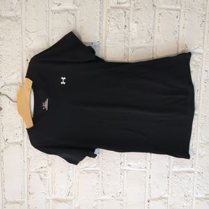 Under Armour Heat Gear Black Short Sleeve Vneck
